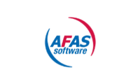 The logo of AFAS software, a tamigo integration partner.