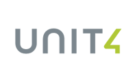 The logo of the payroll tool UNIT4.