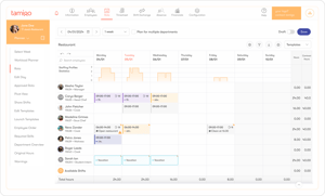 Screenshot der Dienstplan Software in tamigo's Personaleinsatzplanung.