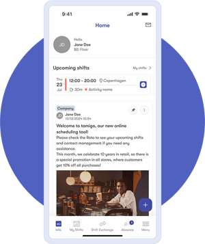 tamigo mobile app start